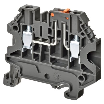 Listwa zaciskowa odłączana nożowo ze złączem śrubowym do montażu na TS 35; przekrój poprzeczny 4 mm2; szerokość 6 mm; kolor szary (XW5T-S4.0-KD) - Omron
