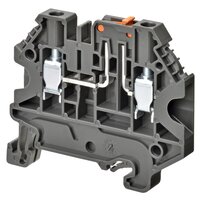 Listwa zaciskowa odłączana nożowo ze złączem śrubowym do montażu na TS 35; przekrój poprzeczny 4 mm2; szerokość 6 mm; kolor szary (XW5T-S4.0-KD) - Omron