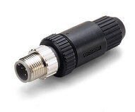 Łącznik wtykowy, wtyczka prosta M12 (męska), 4-biegunowy, kod A, połączenie śrubowe, do kabli o średnicy 4-5 mm (XS2G-D4S3) - Omron