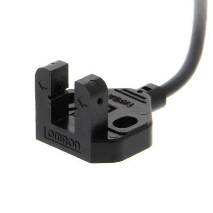 Fotopułapka, smukła, Kształt-L, wskaźnik włączonego światła, D-on, NPN, kabel 2 m (EE-SX771 2M) - Omron