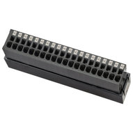 Interfejs okablowania z technologią push-in plus i wspólnymi terminalami, 10 A, 250 VAC/DC, montaż poziomy i pionowy na szynie DIN (XW2K-COM20P) - Omron