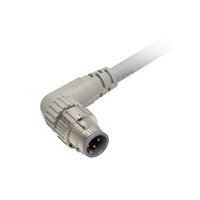 Kabel czujnika, Smartclick M12 z wtyczką kątową (męski), 4-biegunowy, kodowany A, ognioodporny kabel robota z PVC, IP67, 1 m (XS5H-D422-C80-F) - Omron