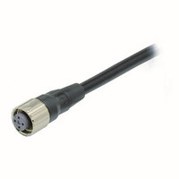 Gniazdo wtykowe M12 proste (żeńskie) Smartclick, 4-biegunowe, kodowane A, przewód robota odporny na olej PVC, IP67, 2 m (XS5F-D421-D80-XR) - Omron