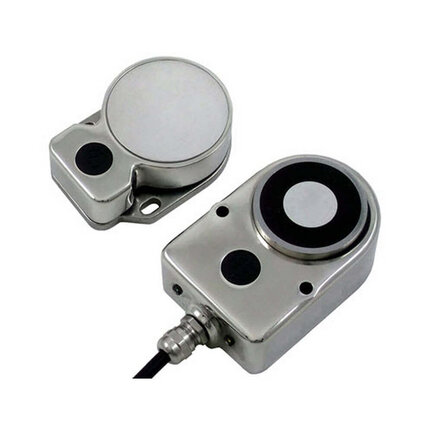 Wyłącznik bezpieczeństwa z blokadą magnetyczną RFID, stal nierdzewna, 950N, podstawowy kod aktywatora, kabel 5 m (D40ML-SS1-B-5M) - Omron