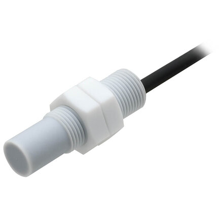 Wyłącznik zbliżeniowy, indukcyjny, korpus PTFE, krótki, M18, ekranowany, regulowany 6-10mm, NPN, NC, DC, kabel 2m (E2KQ-X10ME2 2M) - Omron