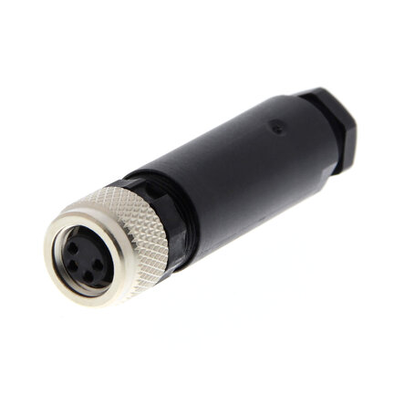 Złącze do montażu w terenie, gniazdo proste M8 (żeńskie), 4-biegunowe, połączenie śrubowe, do kabli o średnicy 3,5-5 mm (Y92E-M08PVC4Sconf-L) - Omron
