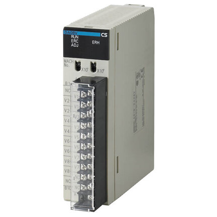Wyjście analogowe, 8 x 4 do 20 mA, rozdzielczość 12 bitów, Zaciski śrubowe (CS1W-DA08-C) - Omron