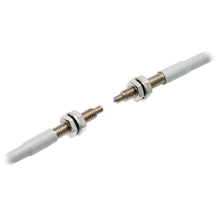 Czujnik optyczny zaporowy, przelotowy, cylindryczny osiowy M4, włókno R10 odporne na wysoką temperaturę, do 200°C, kabel 2 m (E32-T81R-S 2M) - Omron
