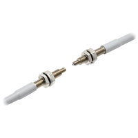 Czujnik optyczny zaporowy, przelotowy, cylindryczny osiowy M4, włókno R10 odporne na wysoką temperaturę, do 200°C, kabel 2 m (E32-T81R-S 2M) - Omron