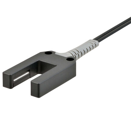 Głowica czujnika optycznego zaporowego, wiązka przelotowa, typ szczeliny 10 mm, wykrywanie obszaru 10 mm, włókno R5, kabel 2 m (E32-G16 2M) - Omron
