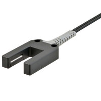 Głowica czujnika optycznego zaporowego, wiązka przelotowa, typ szczeliny 10 mm, wykrywanie obszaru 10 mm, włókno R5, kabel 5 m (E32-G16 5M) - Omron
