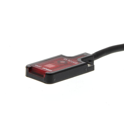 Czujnik fotoelektryczny, BGS, 1 do 15 mm, DC, 3-przewodowy, PNP, light-on, płaski, kabel robota 2 m, mocowanie M2 (E3T-FL13R 2M) - Omron