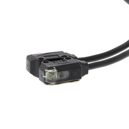 Czujnik optyczny zaporowy, przelotowy, 1 m, DC, 3-przewodowy, PNP, light-on, side-view, kabel 5 m, montaż M2 (E3T-ST13 5M) - Omron