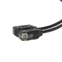 Czujnik optyczny zaporowy, przelotowy, miniaturowy, widok z boku, IR LED, 1 m, PNP, L-on, kabel 2 m, montaż M2 (E3T-ST13F 2M) - Omron