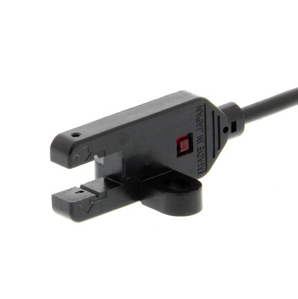 Fotokomórka, Kształt-T, szerokość szczeliny 5 mm, wskaźnik włączonego światła, L-ON, 5-24 Vdc, PNP, kabel 2 m (EE-SX872P) - Omron