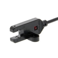 Mikroczujnik fotoelektryczny, Kształt-T, szerokość szczeliny 5 mm, wskaźnik zgaszonego światła, L-ON, 5-24 Vdc, PNP, kabel 2 m (EE-SX872R) - Omron