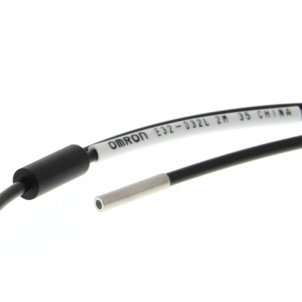 Głowica czujnika światłowodowego, rozproszona, cylindryczna osiowa, średnica 3 mm, koncentryczna, włókno R4, kabel 2 m (E32-D32LR 2M) - Omron