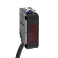 Czujnik fotoelektryczny, prostokątna obudowa, czerwona dioda LED, rozproszona, 100 mm, NPN, Light-ON/Dark-ON, kabel 2 m (E3Z-D61 2M) - Omron