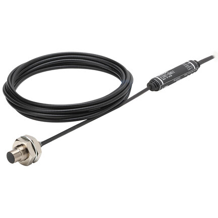 Głowica czujnika, ekranowana, obudowa M10, odległość wykrywania 2 mm, dokładność powtarzania 2 µm, standardowy kabel 2,6 m (E2NC-EM02) - Omron