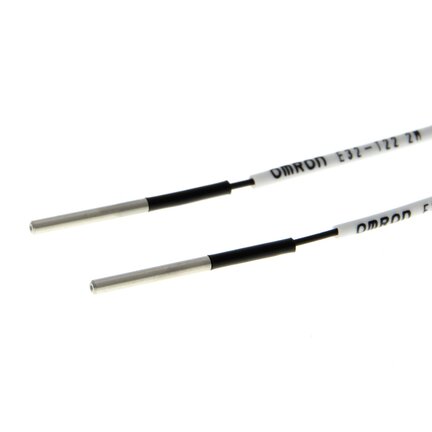 Głowica czujnika optycznego zaporowego, przelotowa, cylindryczna osiowa, średnica 2 mm, włókno R10, kabel 2 m (E32-T22 2M) - Omron