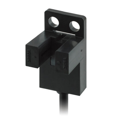 Mikroczujnik fotoelektryczny, typ szczelinowy, zamknięty sposób montażu, do wyboru L-ON/D-ON, NPN, kabel robota 1 m (EE-SX674-WR 1M) - Omron