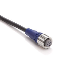 Kabel czujnika, Gniazdo wtykowe M12 (żeńskie), 4-biegunowe, kodowane A, standardowy kabel PVC, IP67, 2 m (XS2F-LM12PVC4S2M) - Omron