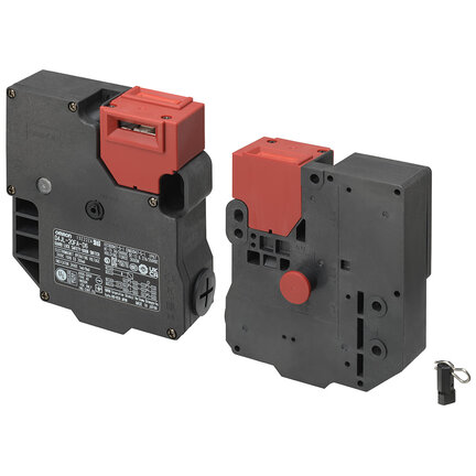 Wyłącznik bezpieczeństwa drzwi z blokadą, D4JL,G1/2, 2NC/1NO + 2NC/1NO, tworzywo sztuczne, blokada mechaniczna/24 VDC (D4JL-2NFA-C6) - Omron