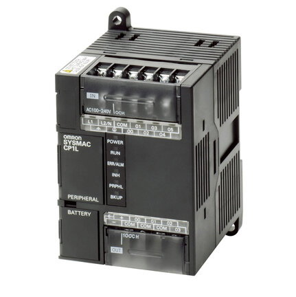 PLC, zasilanie 24 VDC, 6 wejść 24 VDC, 4 wyjścia przekaźnikowe 2 A, program 5K kroków + pamięć danych 10K słów (CP1L-L10DR-D) - Omron
