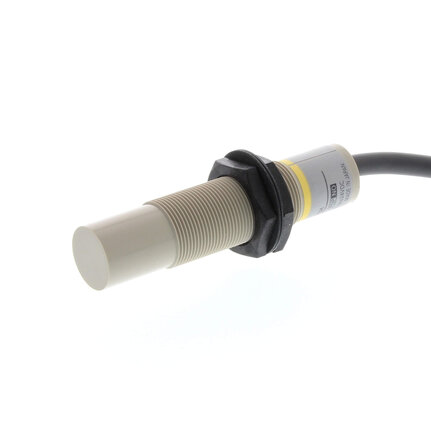 Wyłącznik zbliżeniowy, pojemnościowy, M18, nieekranowany, 8 mm, DC, 3-przewodowy, PNP-NC, kabel 5 m (E2K-X8MF2 5M) - Omron