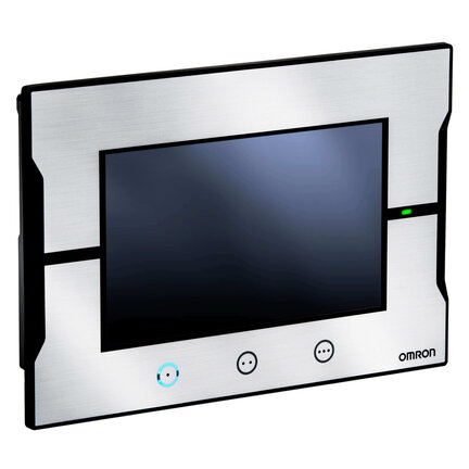 Ekran dotykowy HMI, 7-calowy szeroki ekran, TFT LCD, 24-bitowy kolor, rozdzielczość 800x480, kolor ramki: srebrny (NA5-7W001S-V1) - Omron