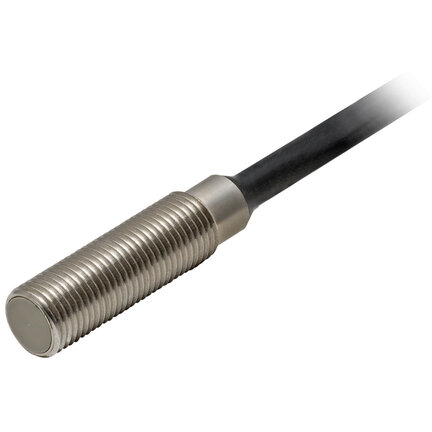Indukcyjna głowica czujnika zbliżeniowego, cele z metali nieżelaznych, M5, odległość wykrywania 1,5 mm, kabel 3 m (E2CY-X1R5A 3M) - Omron