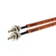 Głowica czujnika optycznego zaporowego, wiązka przelotowa, cylindryczny osiowy M4, włókno elastyczne R1, kabel 5 m (E32-T11R 5M) - Omron