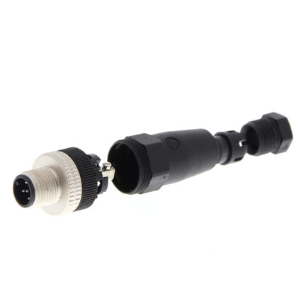 Łącznik montażowy, wtyk prosty M12 (męski), 5-biegunowy, połączenie śrubowe, do kabli o średnicy 4,0-6 mm (Y92E-MM12PVC5Sconf-H) - Omron
