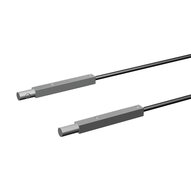 Głowica czujnika optycznego zaporowego, przelotowa, cylindryczna promieniowa, średnica 2 mm, włókno R10, kabel 2 m (E32-A04 2M) - Omron