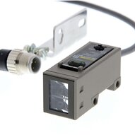 Czujnik fotoelektryczny, rozproszony, 2 m, DC, 3-przewodowy, NPN/PNP, poziomy, złącze typu pigtail M12 0,3 (E3S-CD12-M1J 0.3M) - Omron