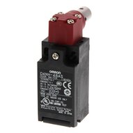 Wyłącznik bezpieczeństwa zawiasów drzwi, siłownik wałkowy, PG 13.5 Conduit, 1NC/1NO (styk MBB) (powolne działanie) (D4NH-1EAS) - Omron