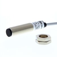 Czujnik fotoelektryczny M12 w mosiężnej obudowie, rozproszony, 300 mm z możliwością uczenia, PNP, kabel 2 m (E3H2-DS30B4M 2M) - Omron