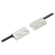 Głowica czujnika optycznego zaporowego, przelotowa, kwadratowa, widok z góry, włókno elastyczne R1, kabel 2 m (E32-T15XR 2M) - Omron
