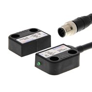 Bezdotykowy wyłącznik drzwiowy, miniaturowy, kodowany, złącze M12, tworzywo sztuczne, 2 styki NC+1 NO (F3S-TGR-NMPC-21-M1J8) - Omron