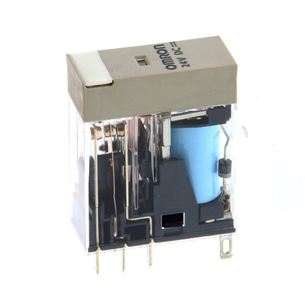 Przekaźnik, Wtyczka, 8-stykowy, DPDT, 5 A, wskaźniki mechaniczne, tłumik cewki, możliwość etykietowania (G2R-2-SD 24VDC (S)) - Omron