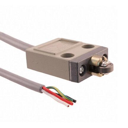 Kompaktowy, zamknięty wyłącznik krańcowy, trzpień rolkowy, 5 A 250 VAC, 4 A 30 VDC, 3 m przewód olejoodporny VCTF (D4C-1202) - Omron
