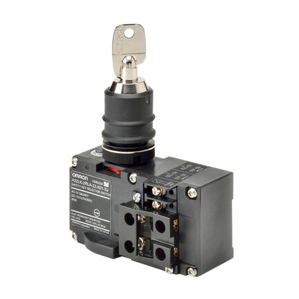 Przełącznik wyboru kluczy bezpieczeństwa, A22LK, panel operatorski 2RLB, 1NC/1NO + 1NC/1NO, Klucz 01 (A22LK-2RLB-22-K01-SJ) - Omron