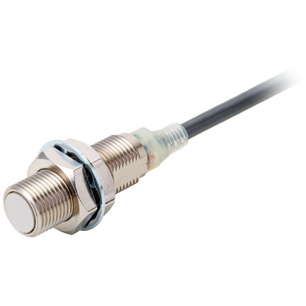 Wyłącznik zbliżeniowy, indukcyjny, mosiądz-nikiel, krótki korpus, M12, ekranowany, 3 mm (E2E-X3B4-IL3 2M) - Omron