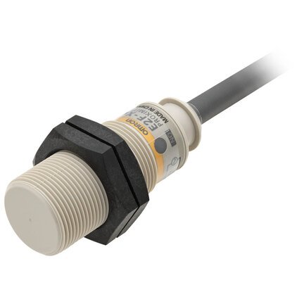 Wyłącznik zbliżeniowy, plastikowy korpus, indukcyjny, M18, ekranowany, 5 mm, AC, 2-przewodowy, NC, kabel 2 m (E2F-X5Y2 2M) - Omron