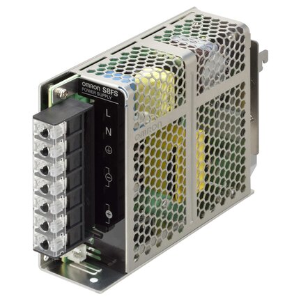 Zasilacz, 100 W, wejście 100-240 VAC, wyjście 5 VDC, 16 A, montaż na szynie DIN (S8FS-G10005CD) - Omron