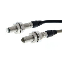 Czujnik optyczny zaporowy, stalowa obudowa M6, wiązka przelotowa 1m, Dark-ON, NPN, kabel 2m (E3T-CT12 2M) - Omron