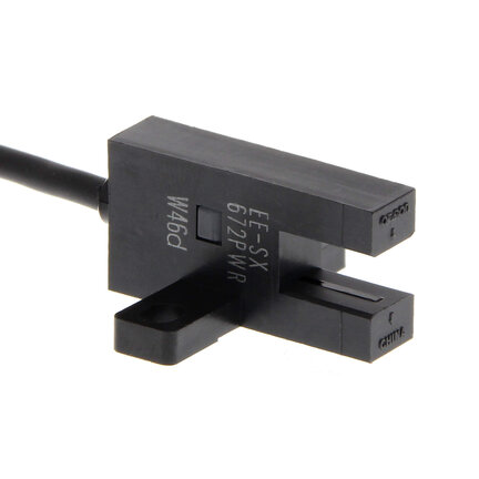 Mikroczujnik fotoelektryczny, typ szczelinowy, Kształt-T, do wyboru L-ON/D-ON, PNP, kabel robota 1 m (EE-SX672P-WR 1M) - Omron