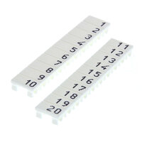 Oznaczona etykieta dla zacisków śrubowych 6 mm2, 10 plastikowych etykiet oznaczonych kolejno 41-50 (XW5Z-S6.0LB-41-50) - Omron