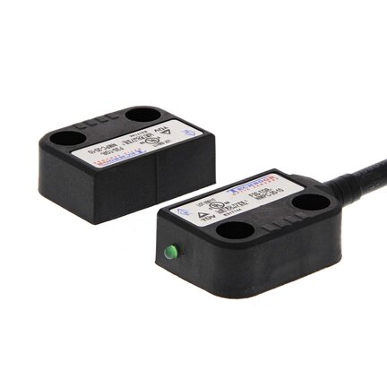 Bezdotykowy wyłącznik drzwiowy, miniaturowy, kodowany, 2 m, plastikowy, 2 styki NC (F3S-TGR-NMPC-20-02) - Omron