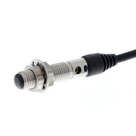 Czujnik fotoelektryczny, Obudowa ze stali nierdzewnej M6, rozproszenie 50 mm, Light-ON, PNP, kabel 2 m (E3T-CD13 2M) - Omron
